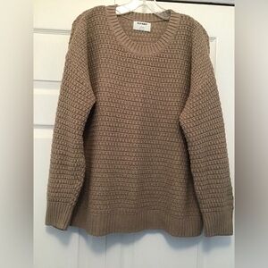 EUC Old Navy tunic length beige cableknit sweater size large